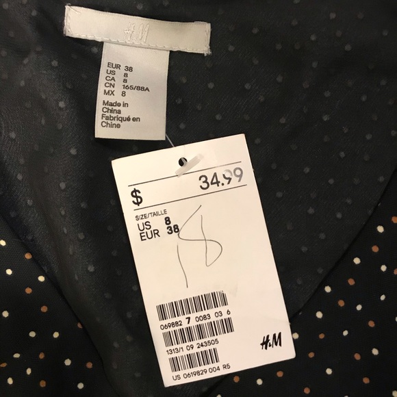H&M Short Dress, Dotted, Sz 8, NWT! - Picture 8 of 10
